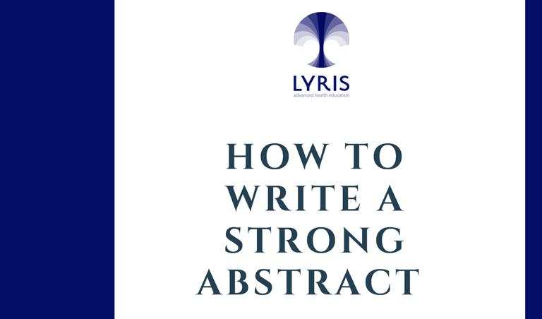 How to write a strong abstract 