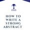How to write a strong abstract 